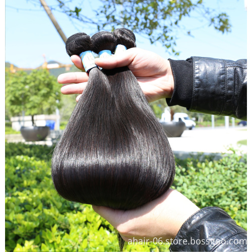 Guaranteed quality cheap brazilian virgin human hair weave bundles silky straight with closure